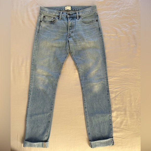 Simon Miller Denim - Simon Miller M001 Narrow Copen Light Wash Button Fly Jeans Size 29x32 Low Rise